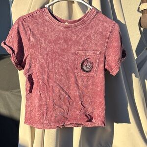 Women's Vintage Wash Graphic Tee - Maroon